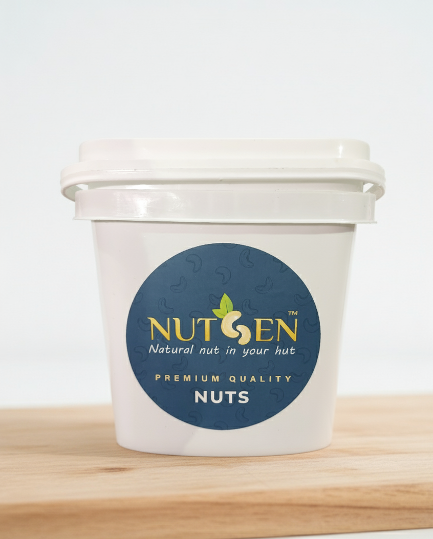 1 kg Bucket front Cashews W210 Whole - Image 1